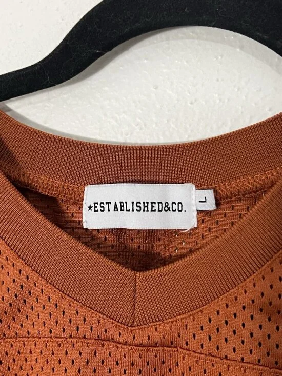 Established And Co Women’s Orange Texas Longhorns Ewers Cropped Top Size Large - Picture 5 of 9